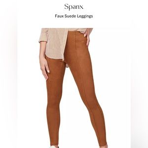 NWT Spanx Rich Camel Suede Legging Large